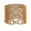 Flexible Cartier Agrafe cuff bracelet in pink gold and diamonds - 00pp thumbnail