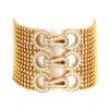 Brazalete flexible Cartier Agrafe de oro rosa y diamantes - 360 thumbnail