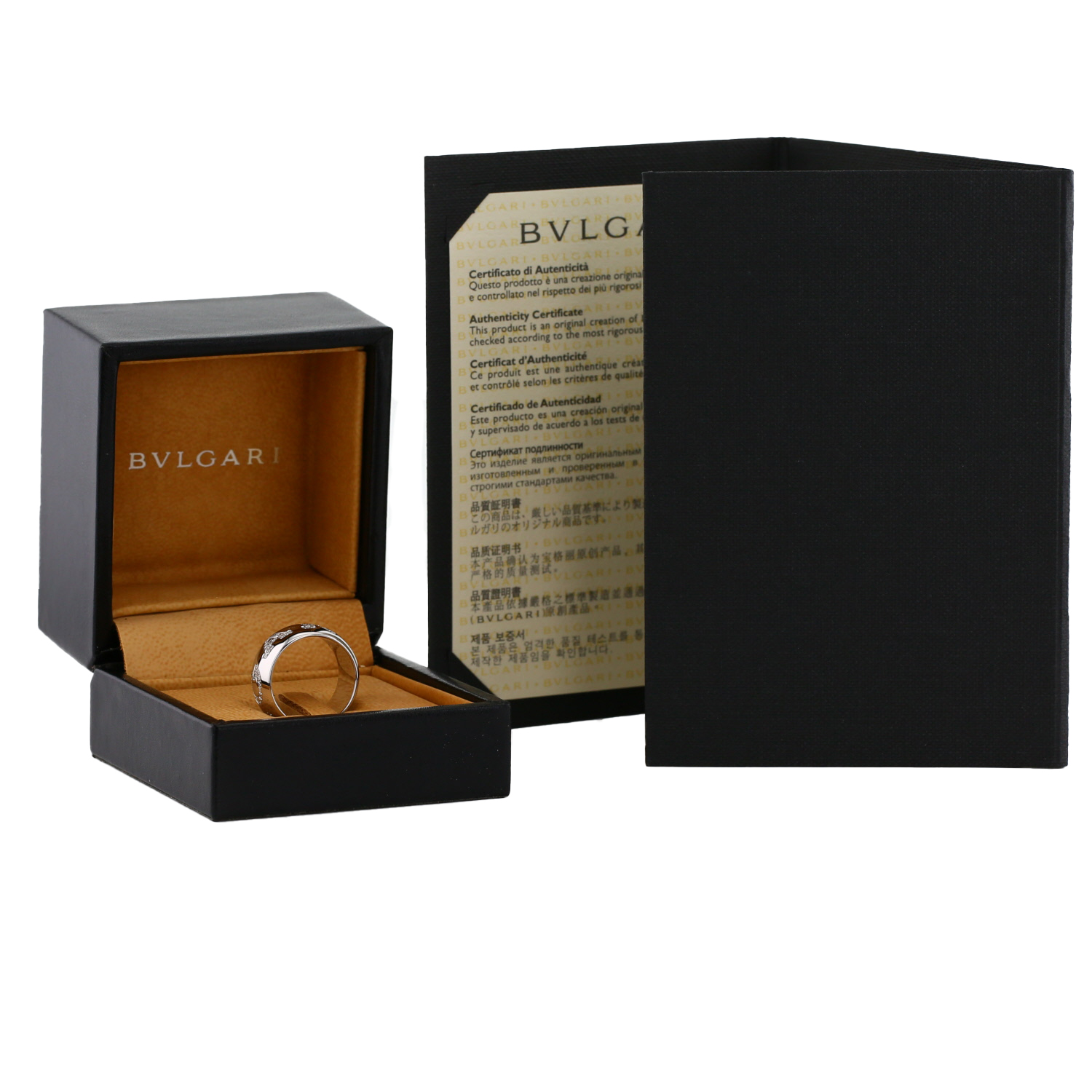 Sortija Bulgari Monologo de oro blanco y diamantes - Detail D2