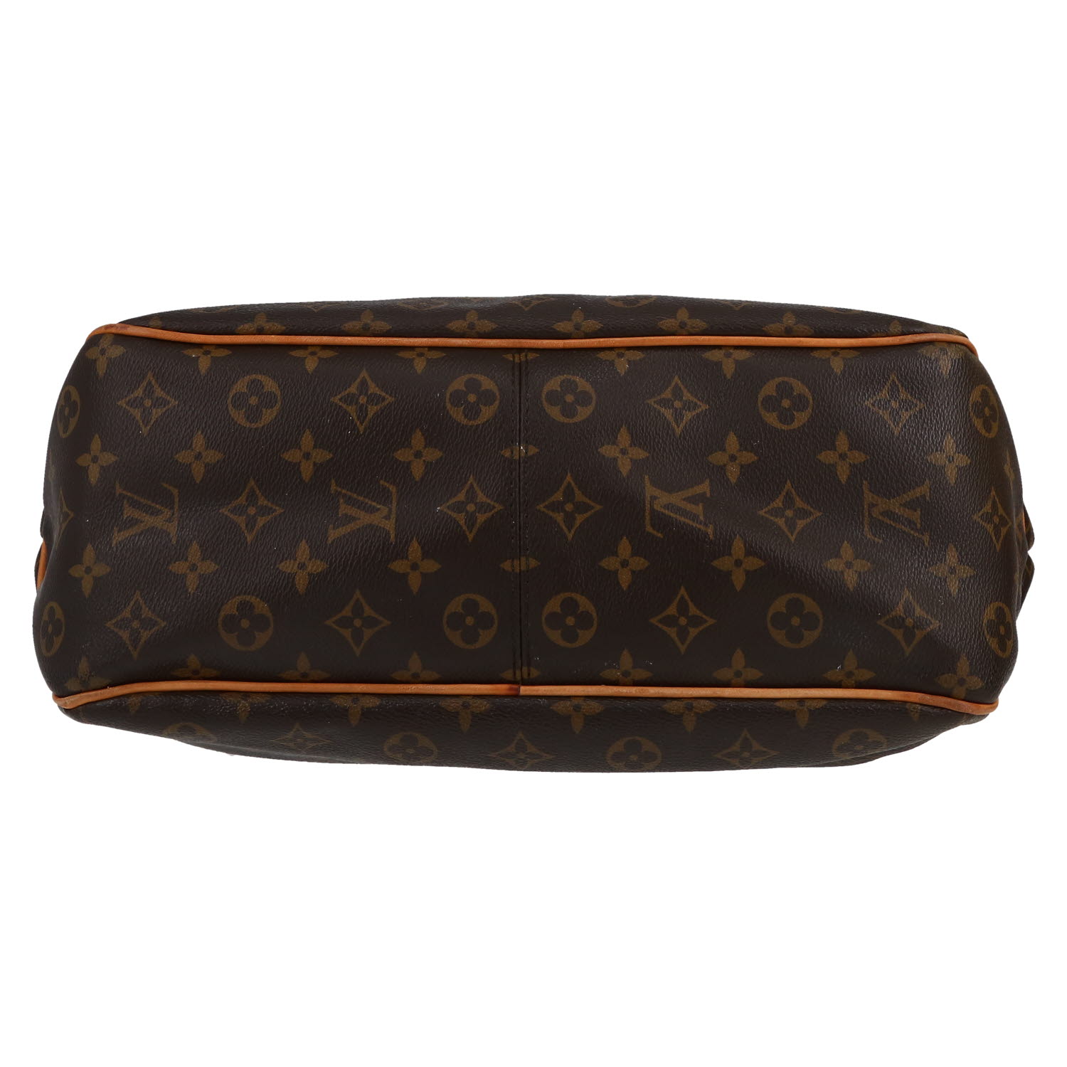 Louis Vuitton  Delightful bag worn on the shoulder or carried in the hand  in brown monogram canvas  and natural leather - Detail D1