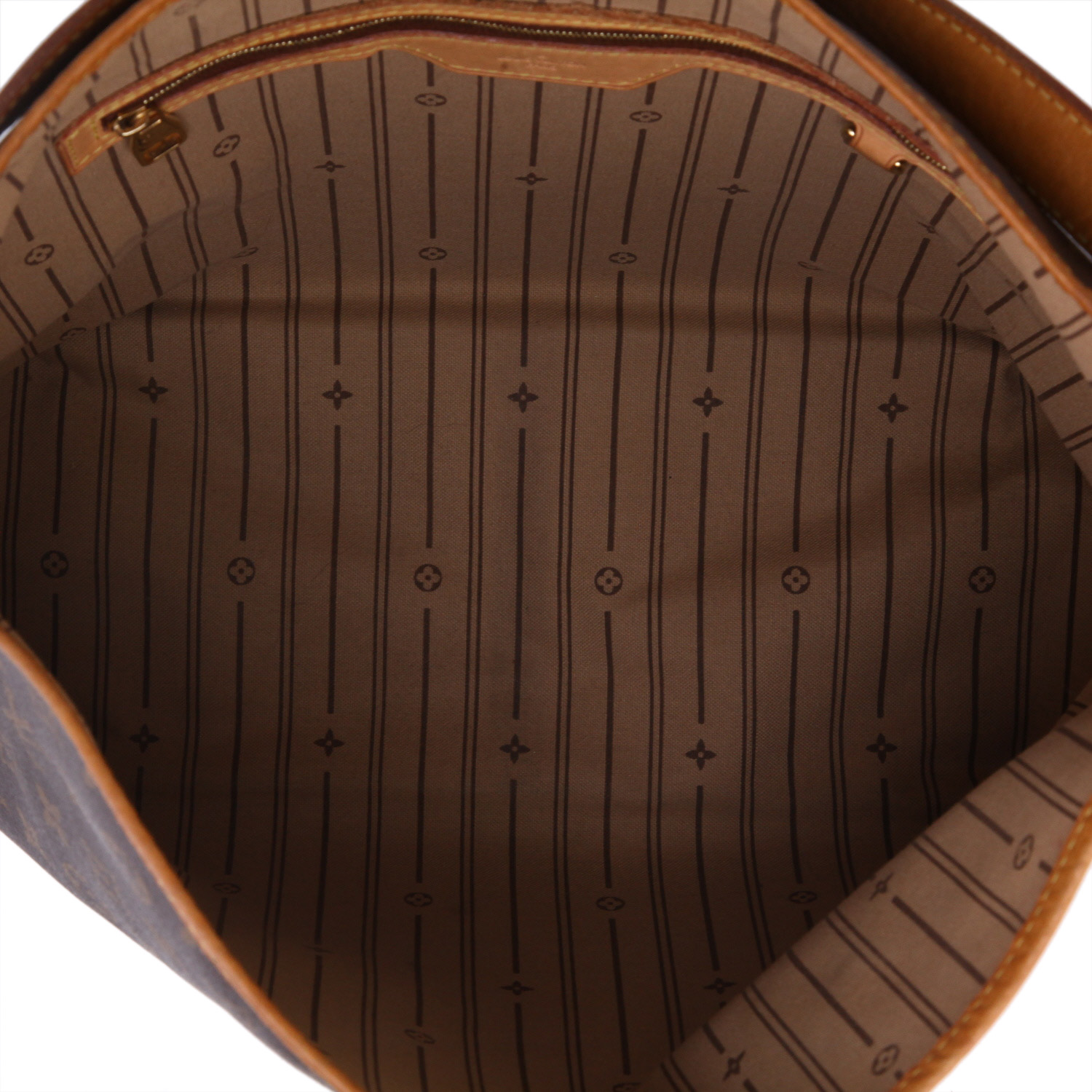 Borsa da spalla o a mano Louis Vuitton  Delightful in tela monogram marrone e pelle naturale - Detail D3