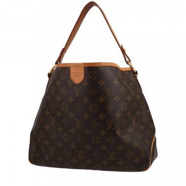 Borsa da spalla o a mano Louis Vuitton  Delightful in tela monogram marrone e pelle naturale