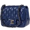 Chanel  Mini Carré handbag  in blue patent quilted leather - 00pp thumbnail