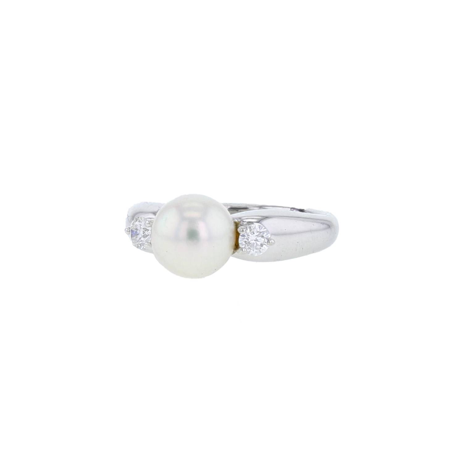 Mikimoto pearl clearance ring gold