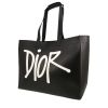 Dior  D-Dior Editions Limitées shopping bag  in black and white leather - 00pp thumbnail