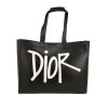 Dior  D-Dior Editions Limitées shopping bag  in black and white leather - 360 thumbnail