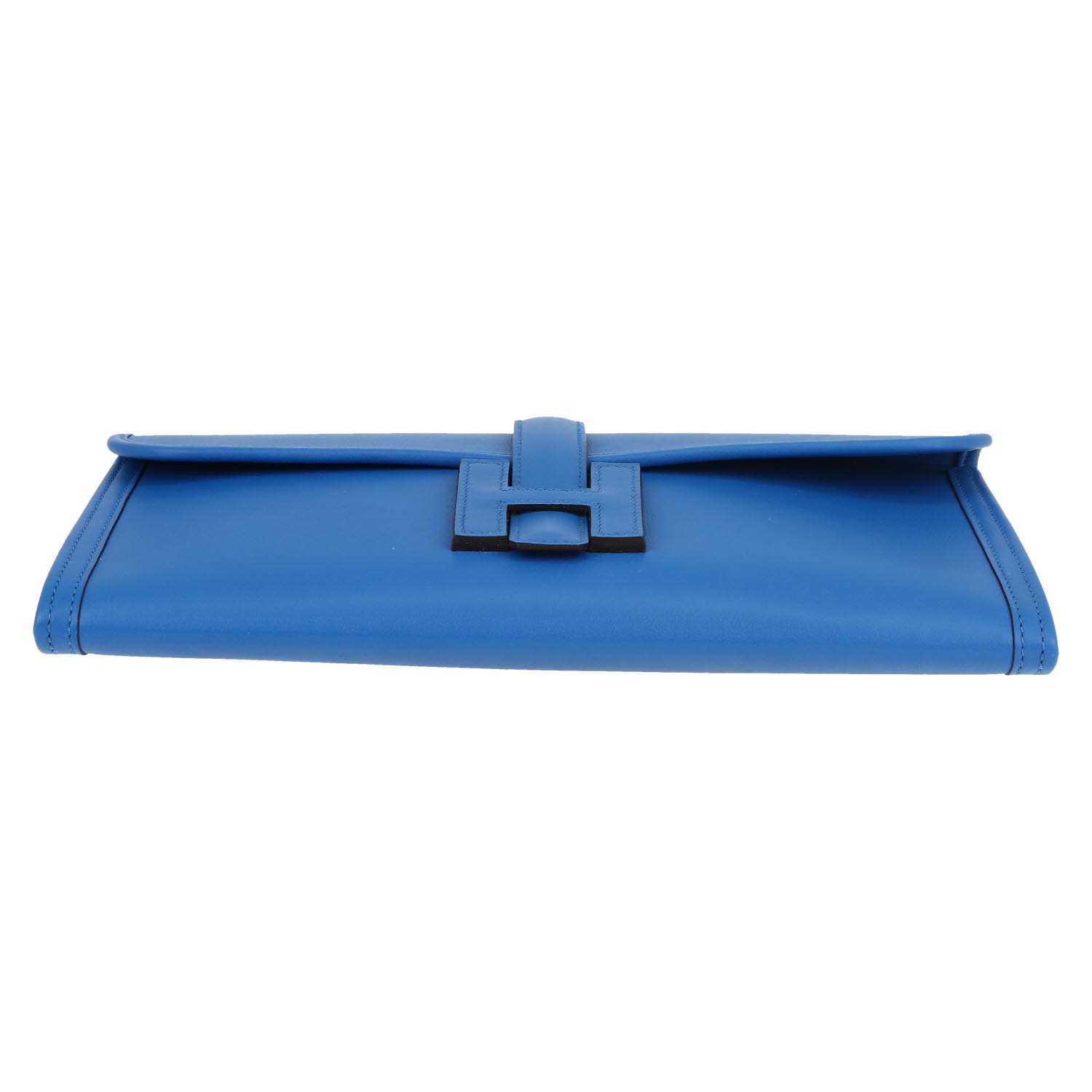 Bolsito de mano Hermès  Jige en cuero swift azul - Detail D1