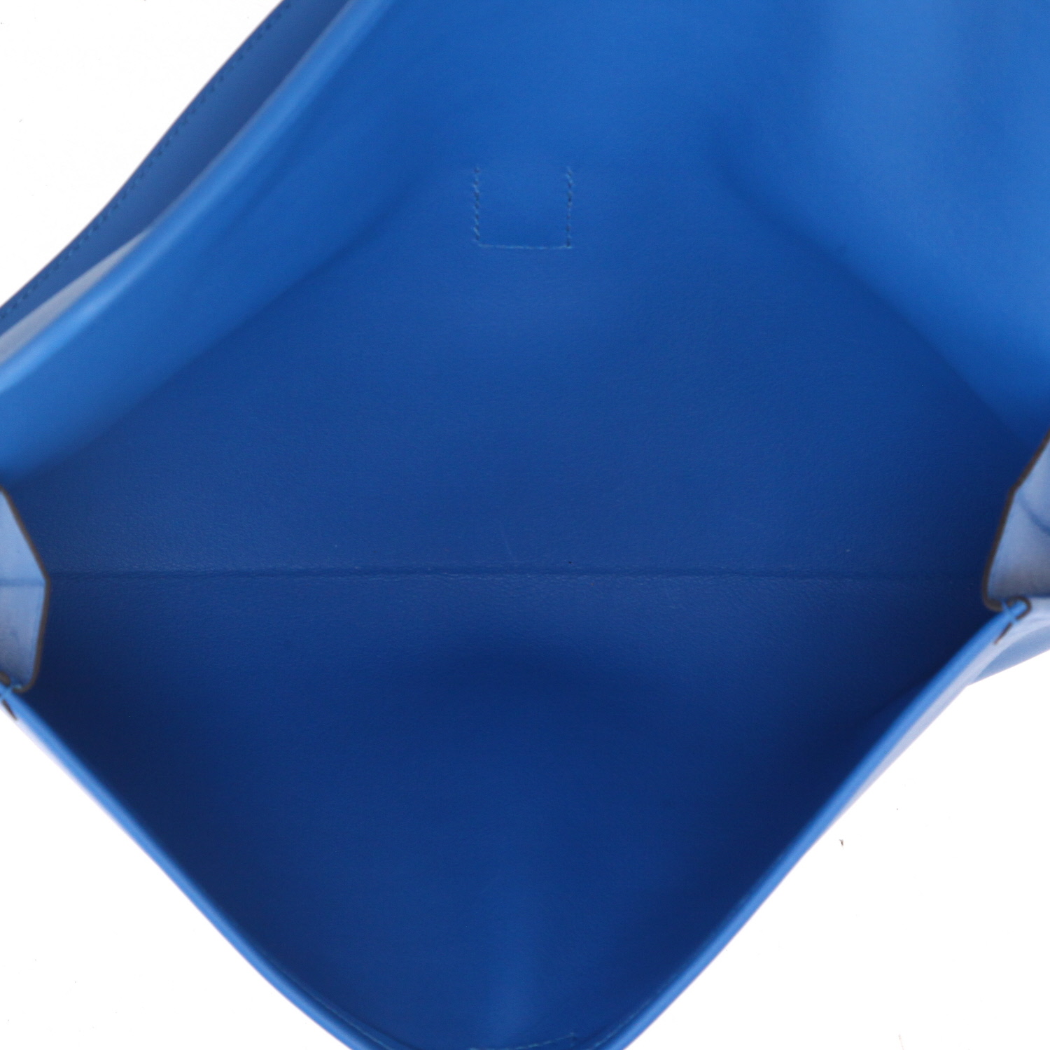 Bolsito de mano Hermès  Jige en cuero swift azul - Detail D3
