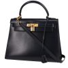 Hermès  Kelly 28 cm handbag  in navy blue box leather - 00pp thumbnail