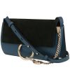 Chloé  Faye shoulder bag  in blue leather  and blue suede - 00pp thumbnail
