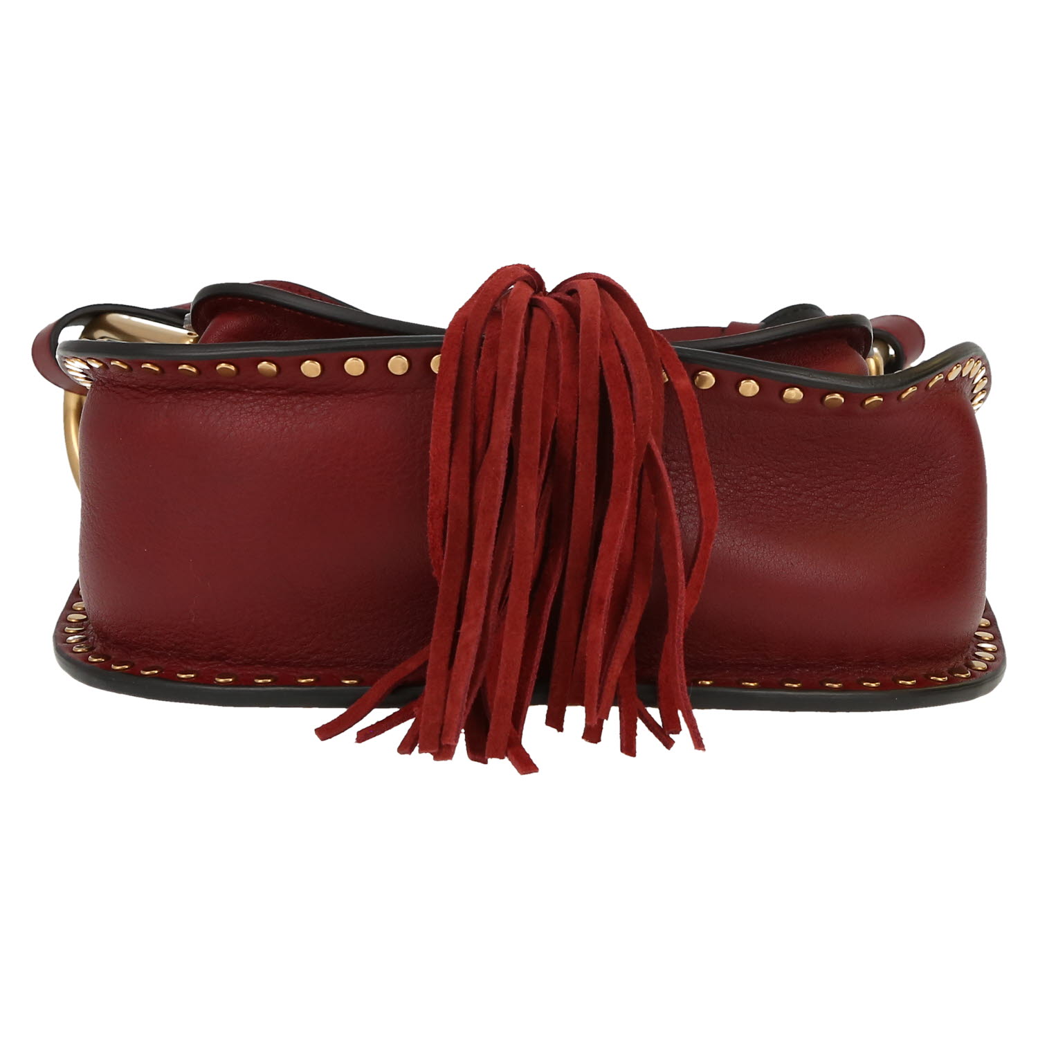 Borsa a tracolla Chloé  Hudson in pelle bordeaux - Detail D1