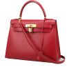 Hermès  Kelly 28 cm handbag  in red Vif box leather - 00pp thumbnail
