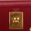 Hermès  Kelly 28 cm handbag  in red Vif box leather - Detail D2 thumbnail