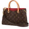 Louis Vuitton  Pallas BB handbag  in brown monogram canvas  and red leather - 00pp thumbnail