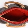 Bolso de mano Louis Vuitton  Pallas BB en lona Monogram marrón y cuero rojo - Detail D3 thumbnail