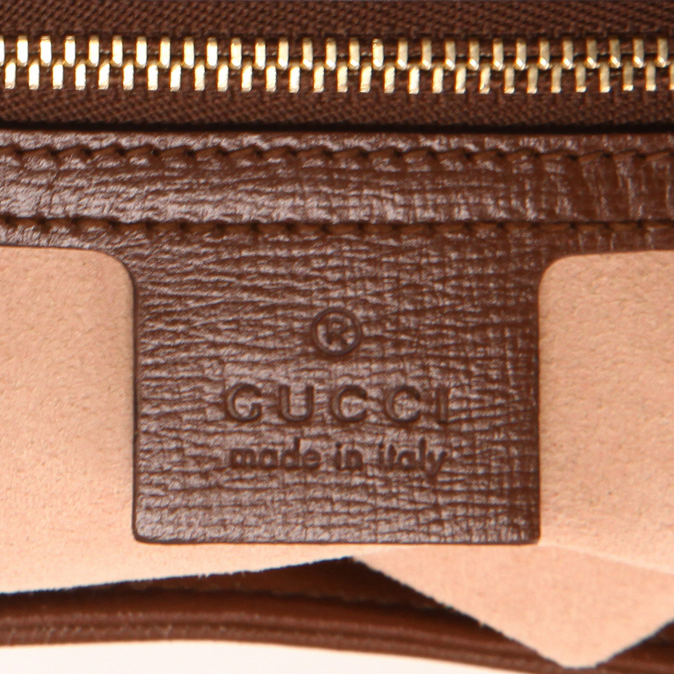 Bolso de mano Gucci  Jackie modelo pequeño  en lona monogram beige y cuero marrón - Detail D2