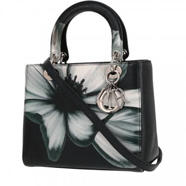 Sac à main Lady Dior en cuir noir