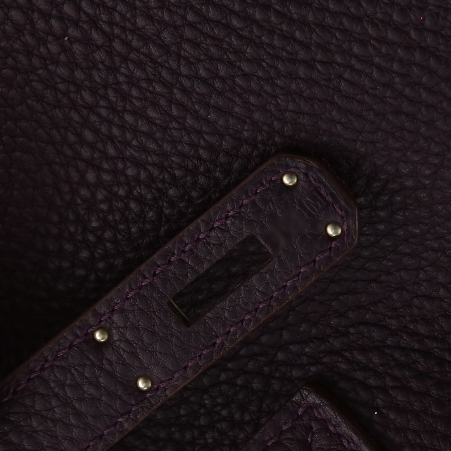 Sac à main Hermès  Birkin 35 cm en cuir togo violet - Detail D3