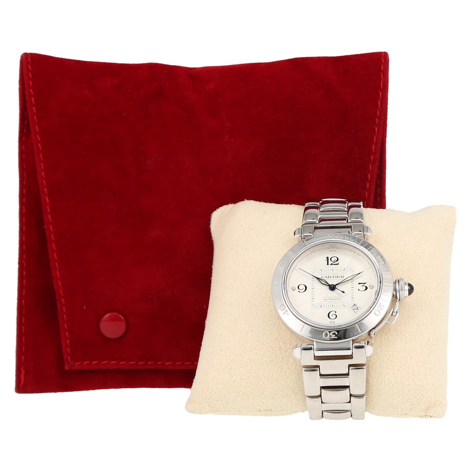 Cartier Pasha  in white gold Ref: Cartier - 2353  Circa 2000 - Detail D2