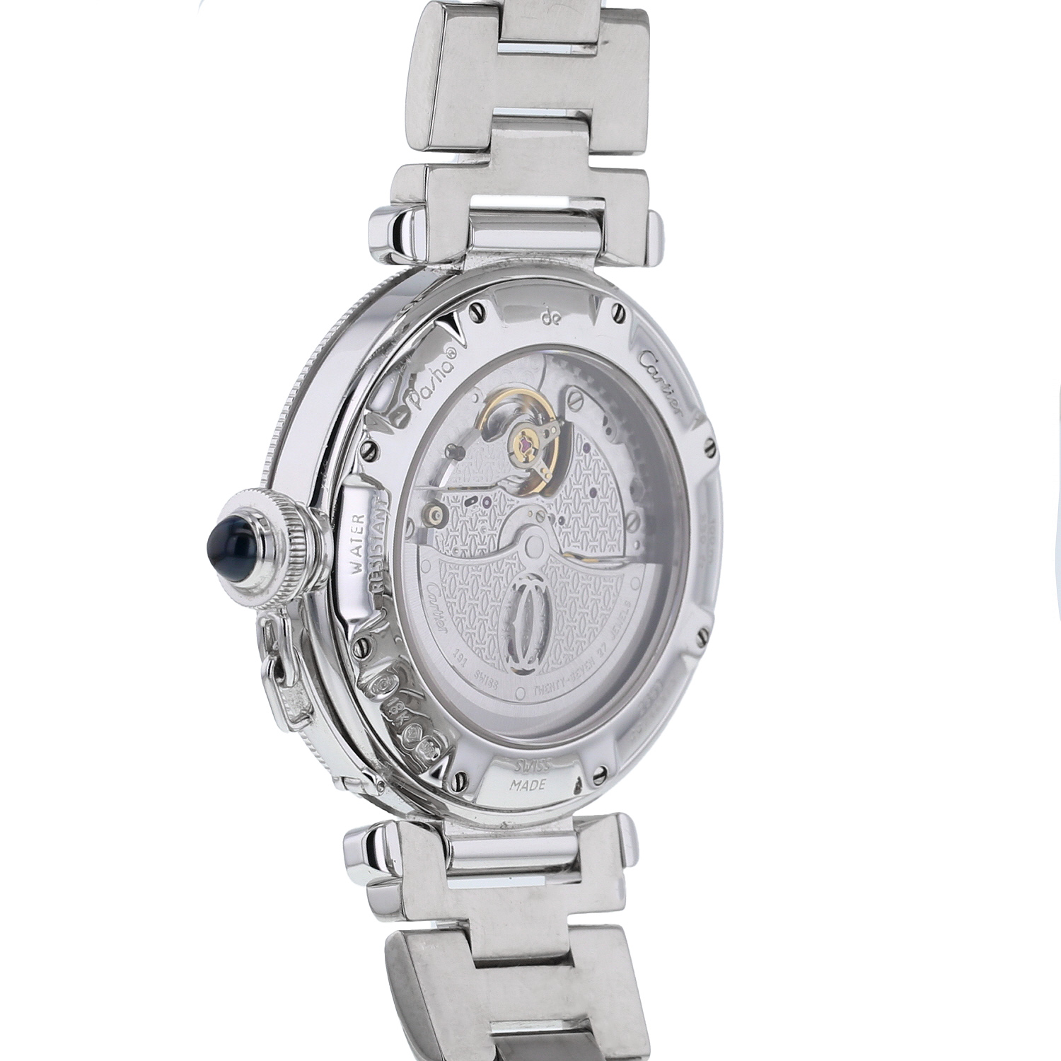 Cartier Pasha  in white gold Ref: Cartier - 2353  Circa 2000 - Detail D3