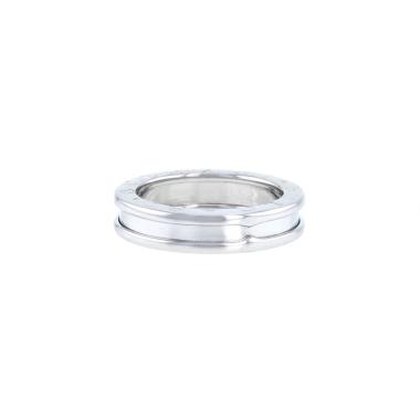 Bulgari  small model ring in white gold, size 50
