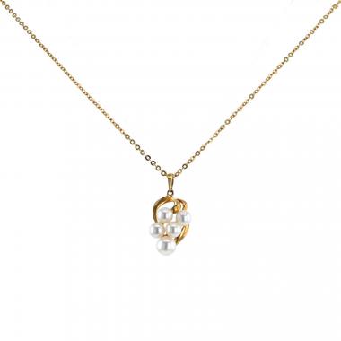 Pendentif Mikimoto  en or jaune et perles de culture
