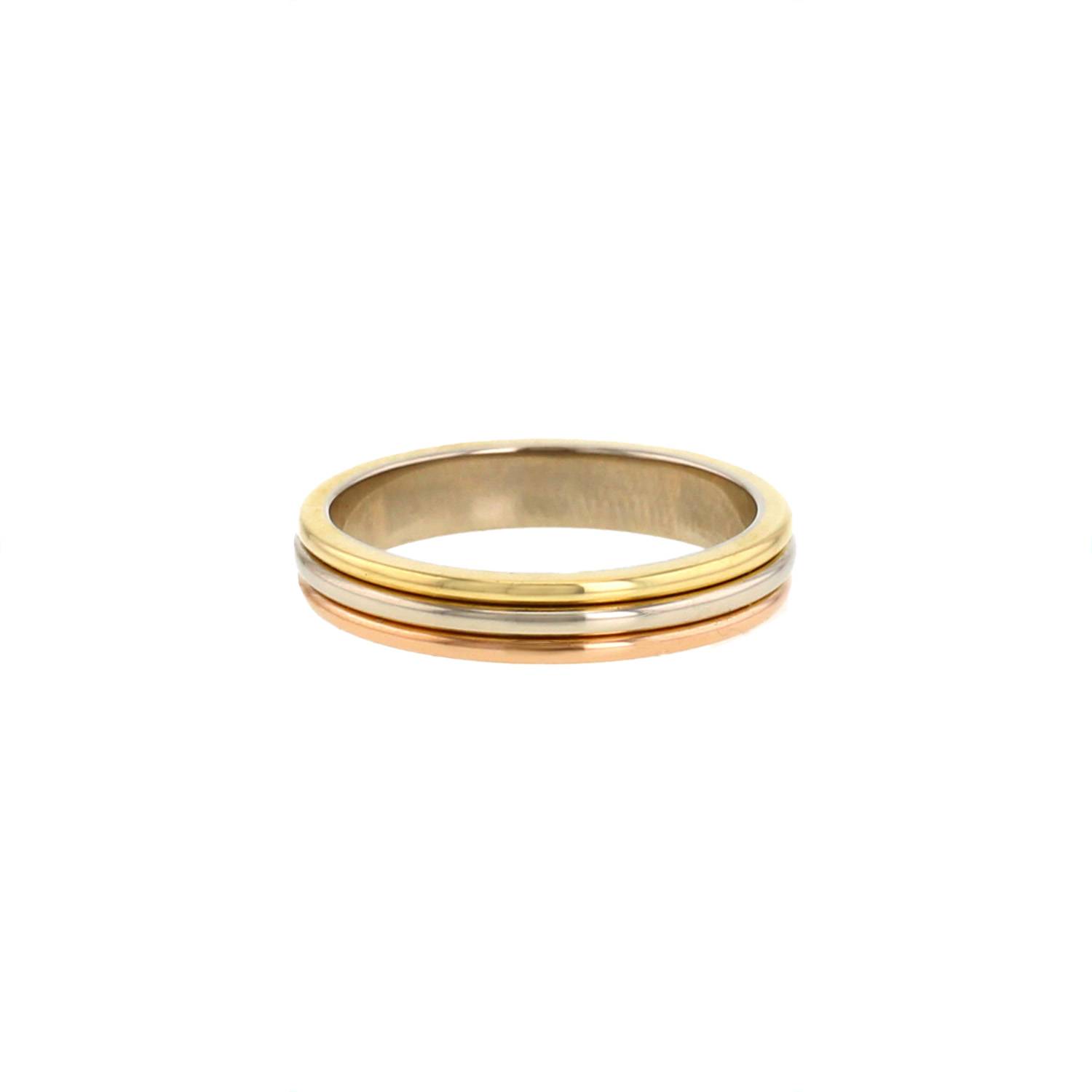 Cartier Maillon Panthere Diamond Eternity Wedding Band Ring 3 Row 18K | QD  Jewelry