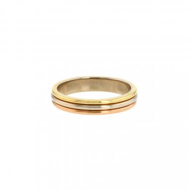 Cartier Vendôme Louis Cartier wedding ring in pink gold, white gold and yellow gold