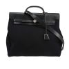 Hermès  Herbag bag worn on the shoulder or carried in the hand  in black canvas  and black Hunter cowhide - 360 thumbnail