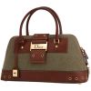 Borsa Dior  Street Chic in tela verde kaki e pelle marrone - 00pp thumbnail