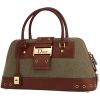 Dior  Street Chic handbag  in khaki canvas  and brown leather - 00pp thumbnail