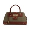 Dior  Street Chic handbag  in khaki canvas  and brown leather - 360 thumbnail