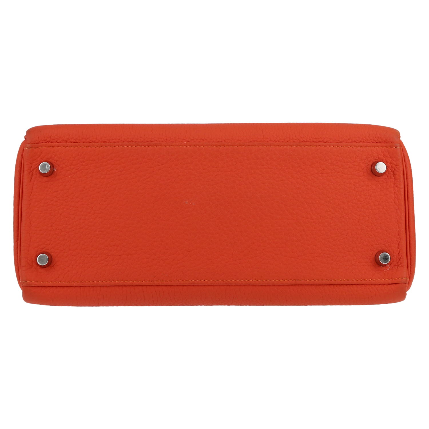 Borsa Hermès  Kelly 28 cm in pelle togo arancione - Detail D1