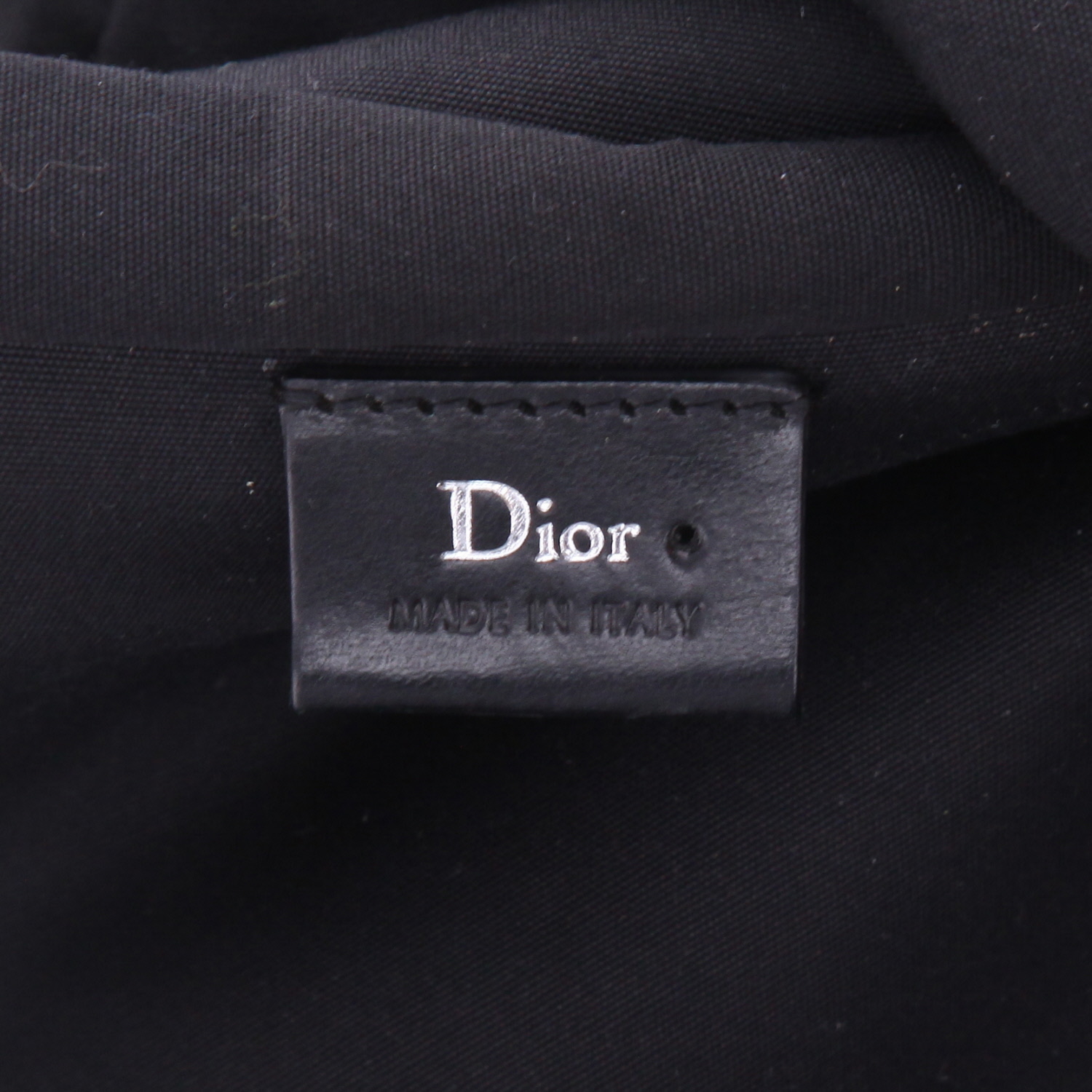 Pochette Dior   en cuir noir - Detail D2