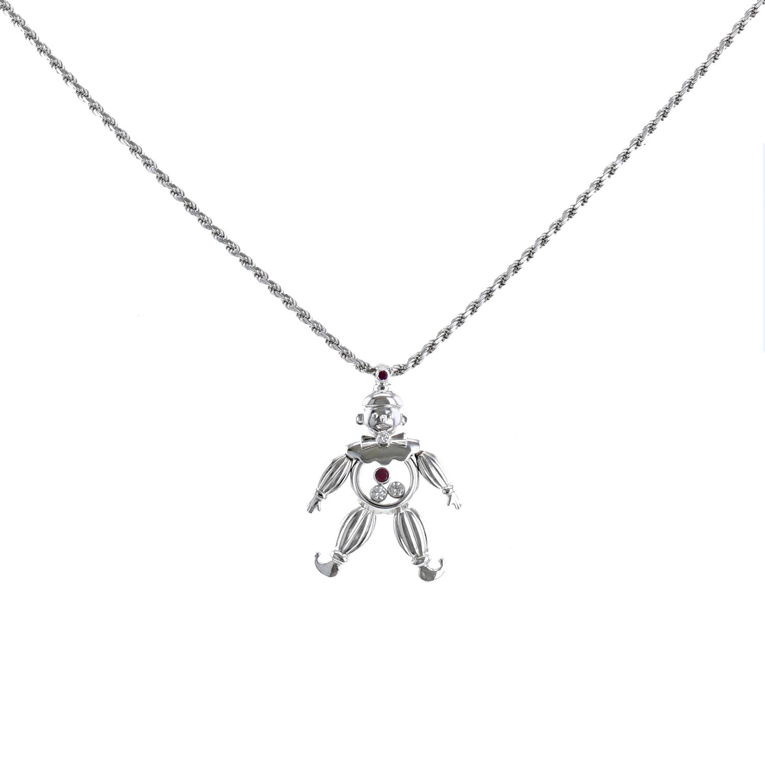 CHOPARD Happy Diamonds 18K YG Necklace with 53 Diamonds