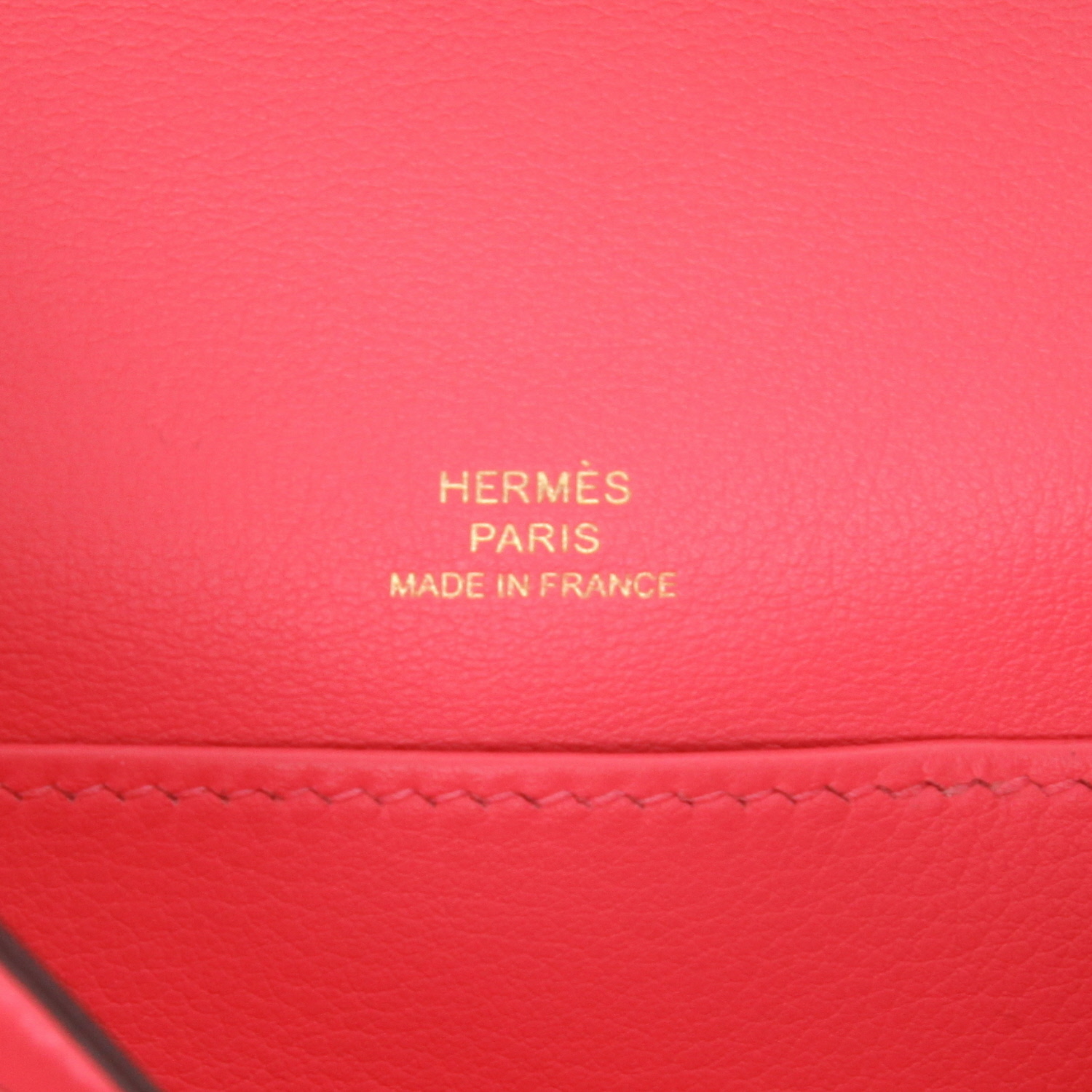 Pochette Hermès  Kelly - Clutch in pelle Swift rosa azalea - Detail D2