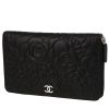 Chanel  Camelia - Wallet wallet  in black leather - 00pp thumbnail