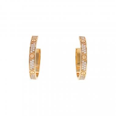 Pendientes Cartier Love de oro rosa y diamantes