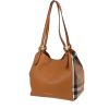 Burberry   handbag  in gold leather  and Haymarket canvas - 00pp thumbnail