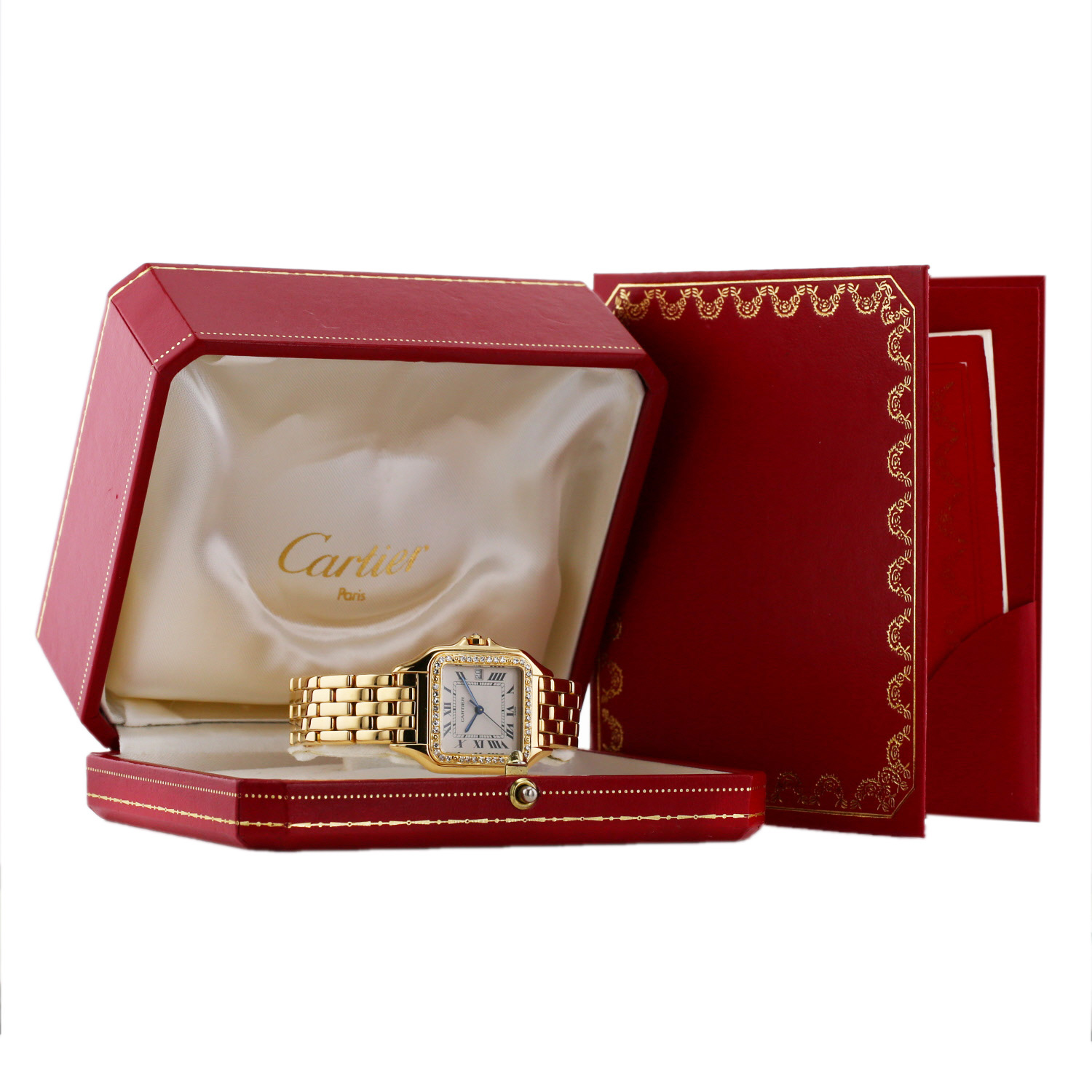 Reloj Cartier Panthère Joaillerie de oro amarillo Ref: Cartier - 383969  Circa 1990 - Detail D2