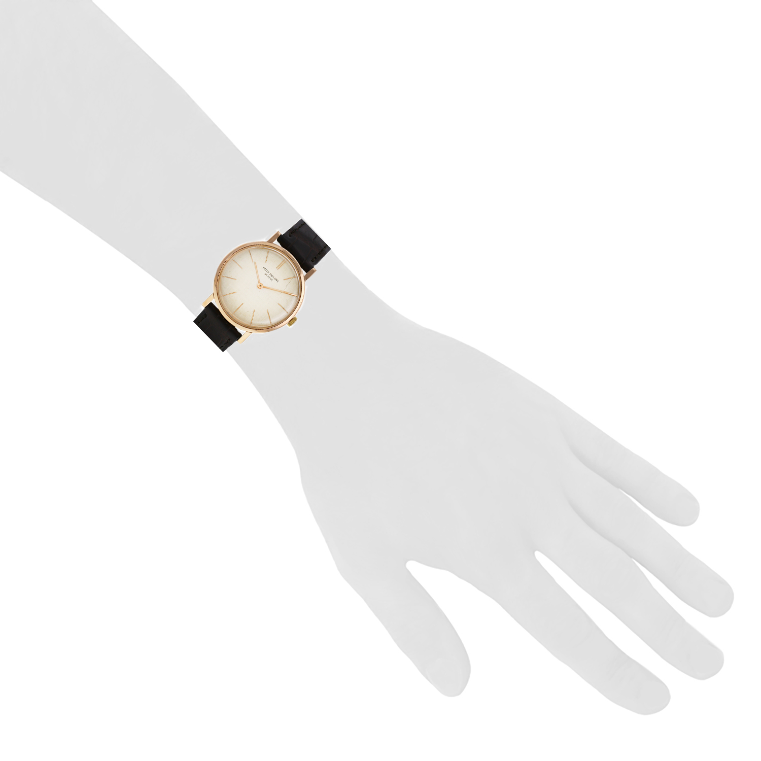 Patek Philippe Calatrava  in pink gold Ref: Patek Philippe - 3426  Circa 1960 - Detail D1