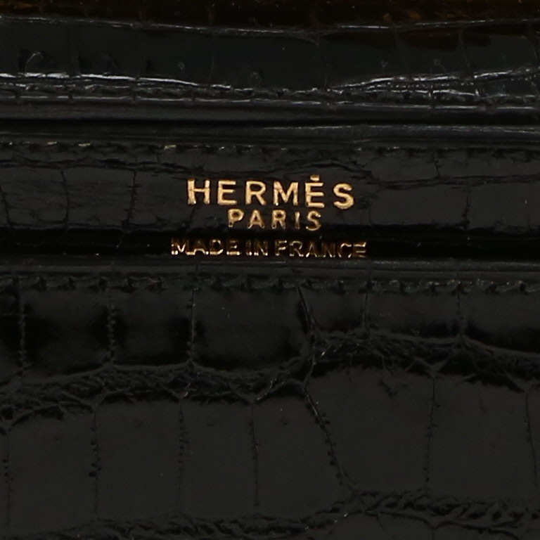 Borsa Hermès  Vintage in coccodrillo nero - Detail D2