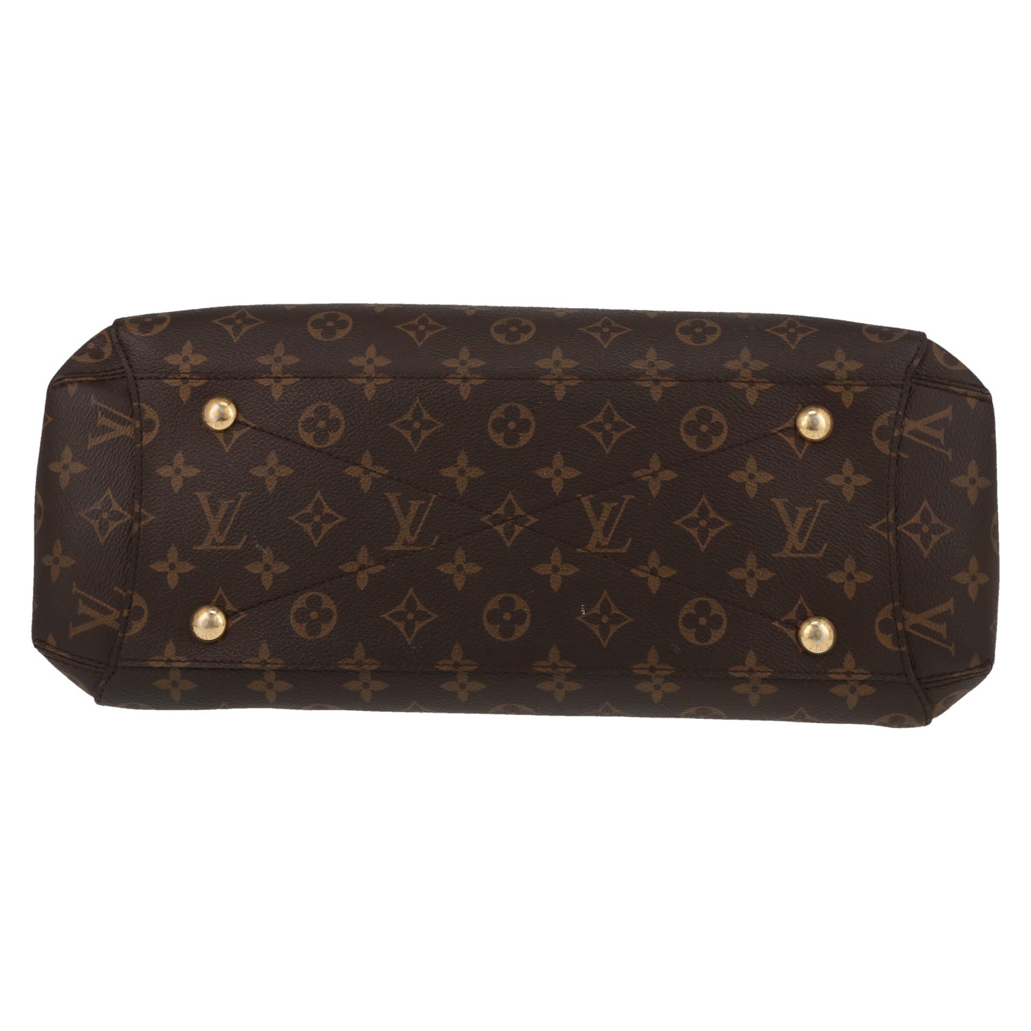 Borsa Louis Vuitton  Montaigne in tela monogram marrone e pelle naturale - Detail D1