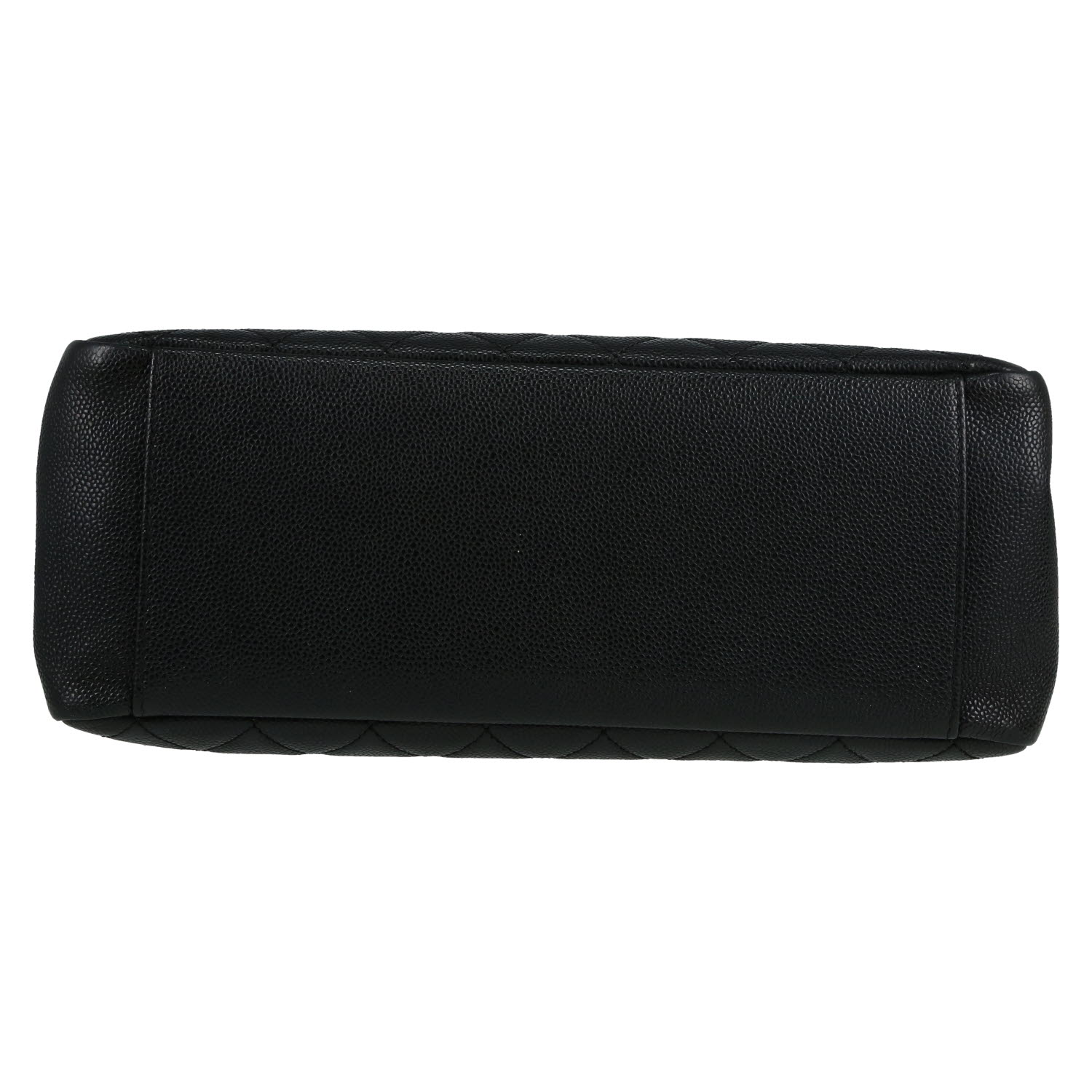 Borsa da spalla o a mano Chanel  Shopping GST in pelle martellata e trapuntata nera - Detail D1