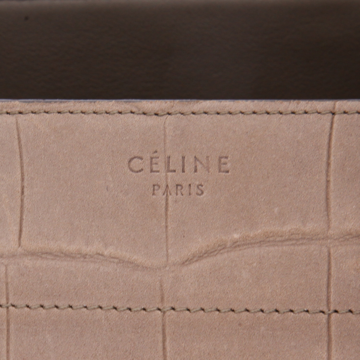 Sac à main Celine  Phantom en cuir beige - Detail D2