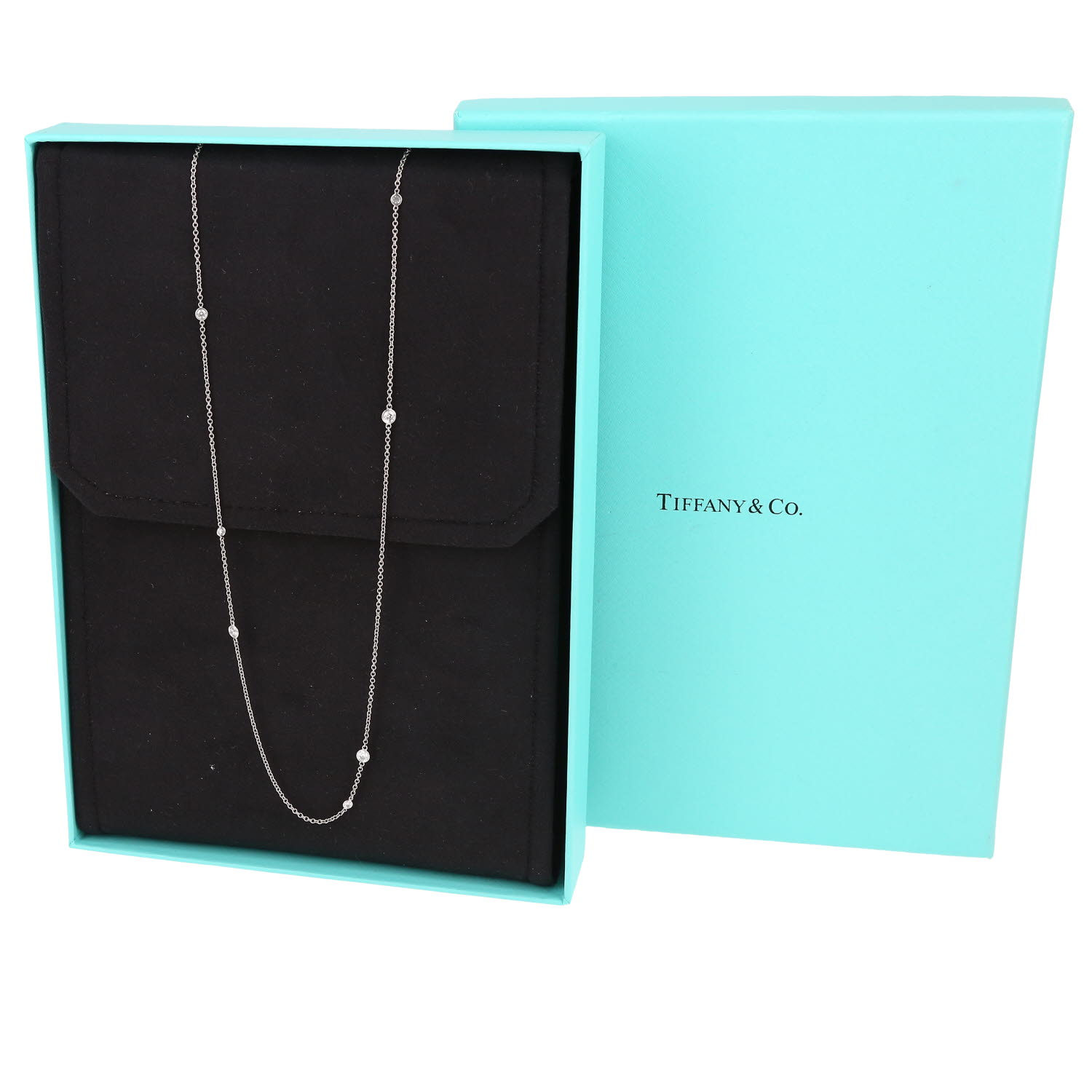 Collar Tiffany & Co Diamonds By The Yard de platino y diamantes - Detail D2