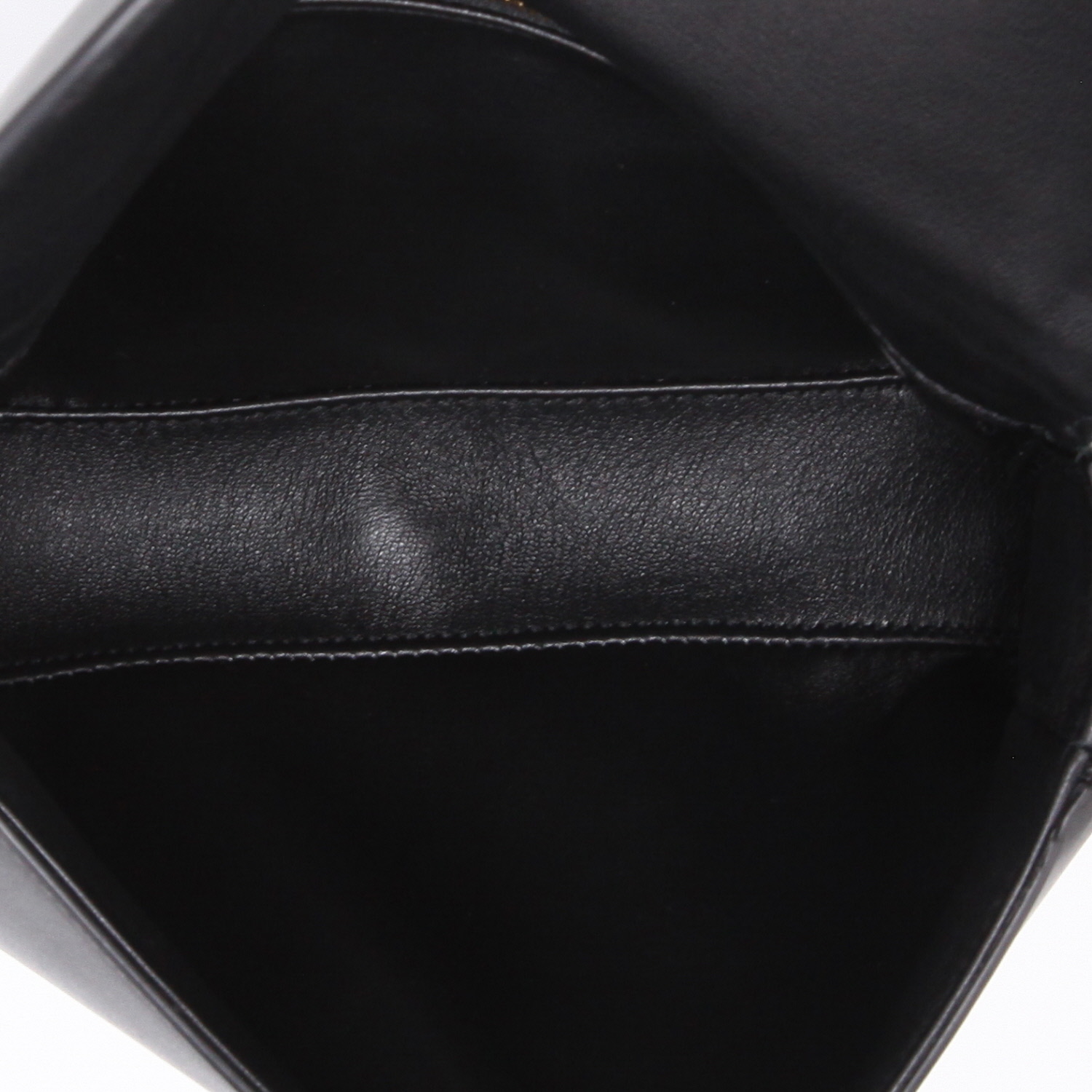 Celine  Triomphe handbag  in black leather - Detail D3