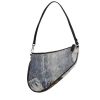 Dior  Saddle handbag  in blue denim canvas  and black leather - 00pp thumbnail