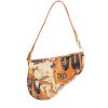 Dior Saddle handbag in orange and beige leather - 00pp thumbnail