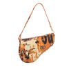 Dior Saddle handbag in orange and beige leather - 360 thumbnail